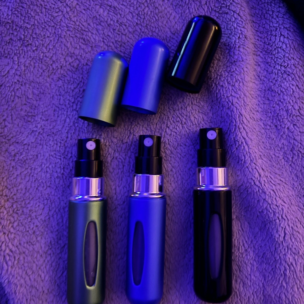 Men’s cologne refillable mini perfume bottles 3 scents